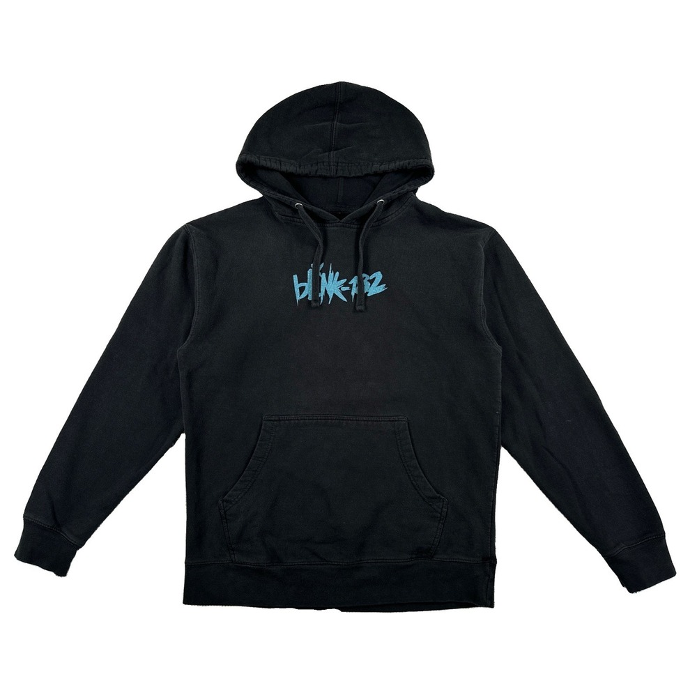 Vintage Blink 182 Skull Brain Graphic Hoodie Adult Medium Black Y2K